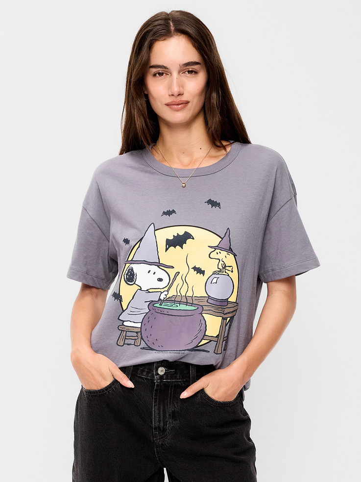 L'image numéro 3 présente T-shirt long surdimensionné à imprimé