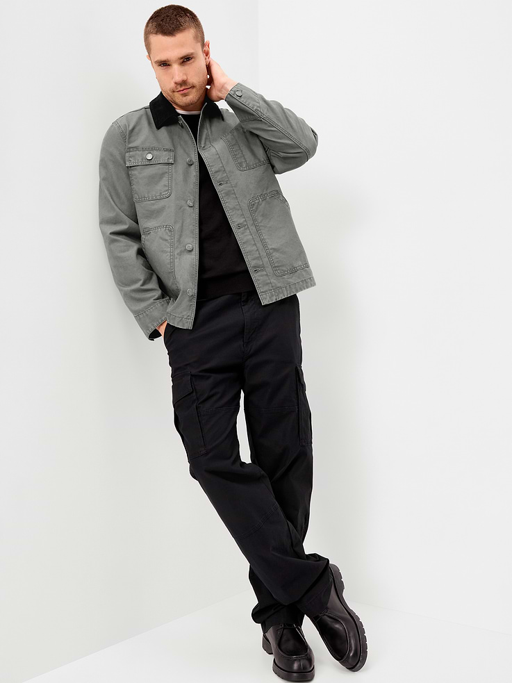 Image number 3 showing, Loose Canvas Workwear Jacket