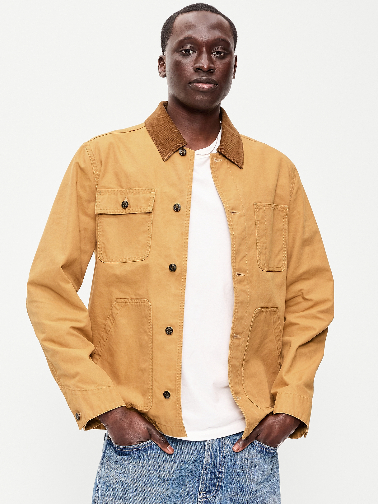 Loose Canvas Workwear Jacket | Old Navy