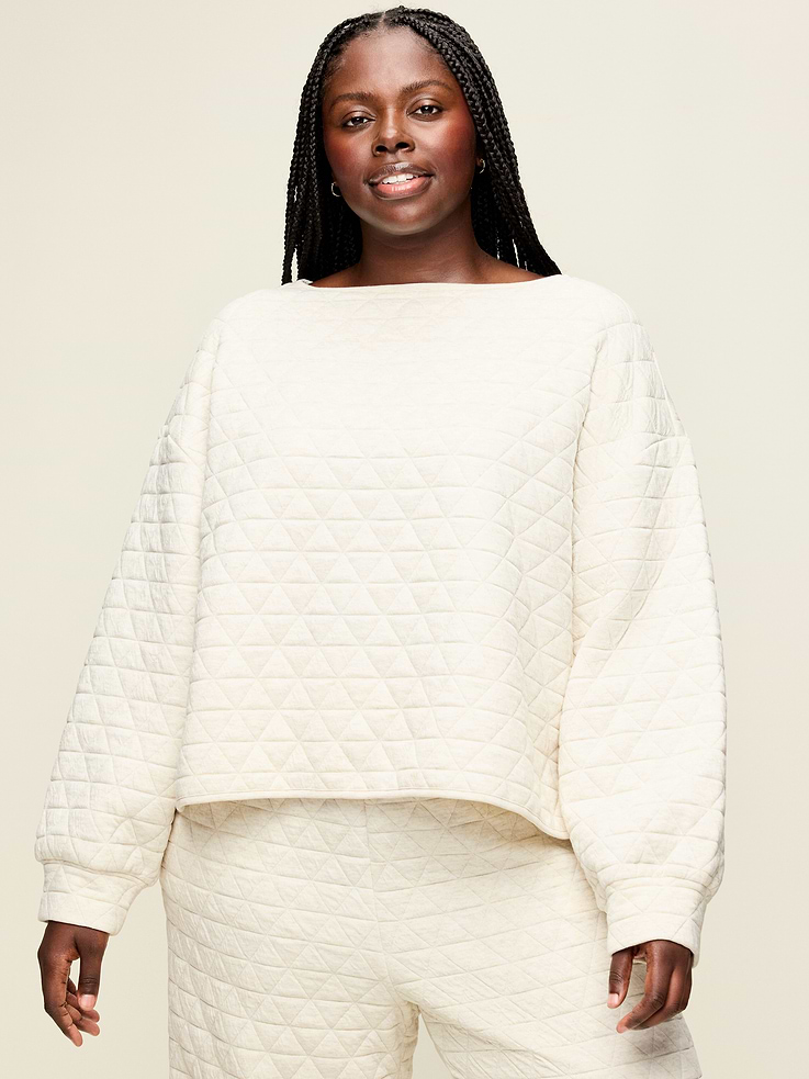 Image number 7 showing, Quilted Bounce Boatneck Sweatshirt