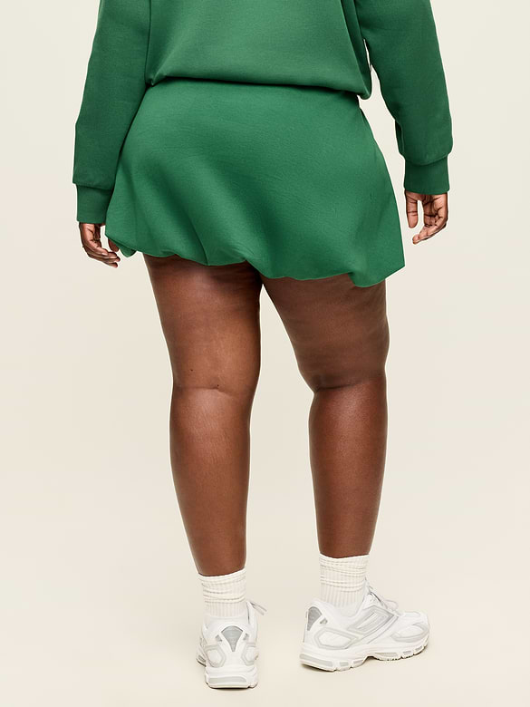 Dynamic Fleece Bubble-Hem Skirt