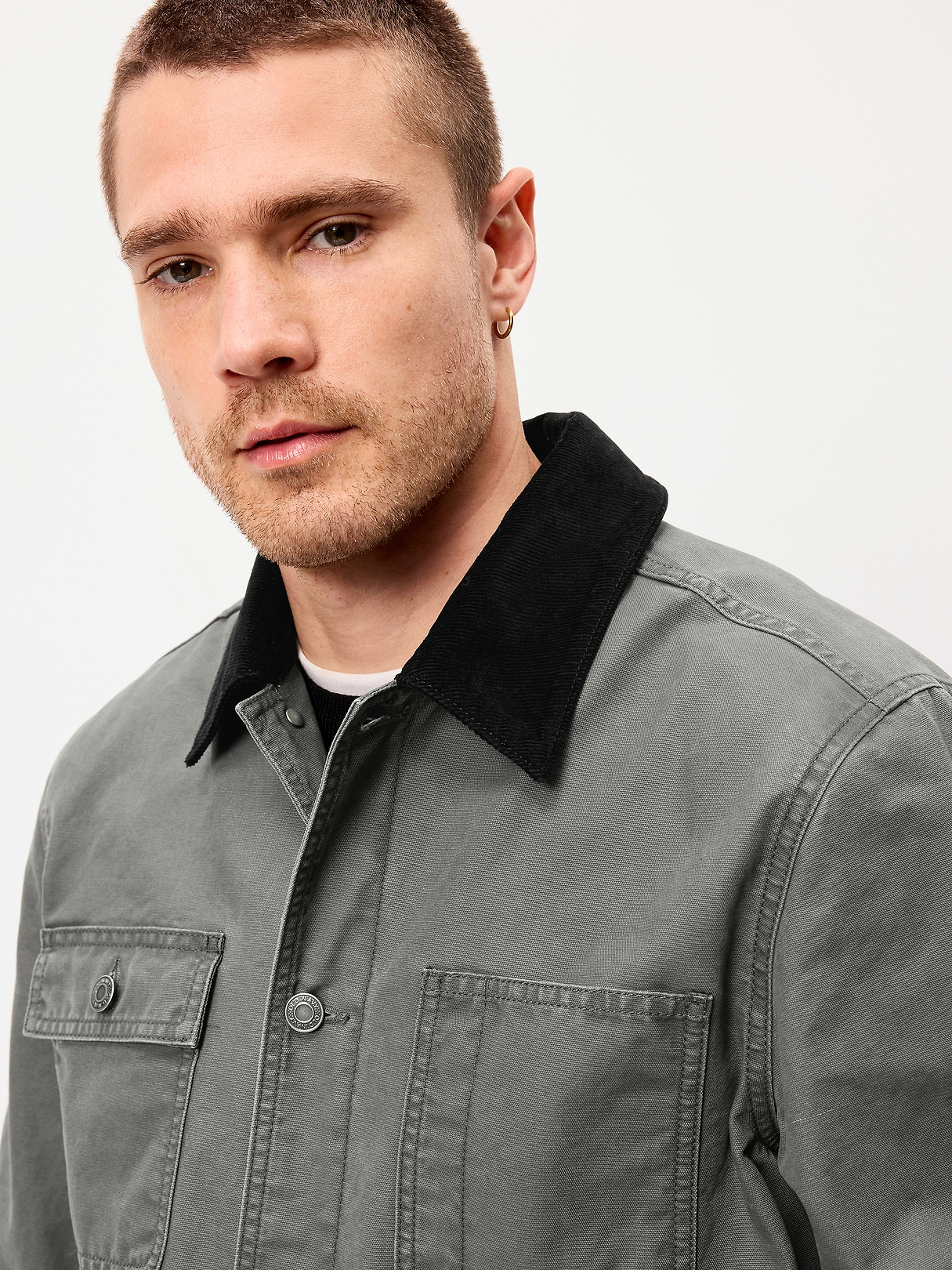 Loose Canvas Workwear Jacket | Old Navy