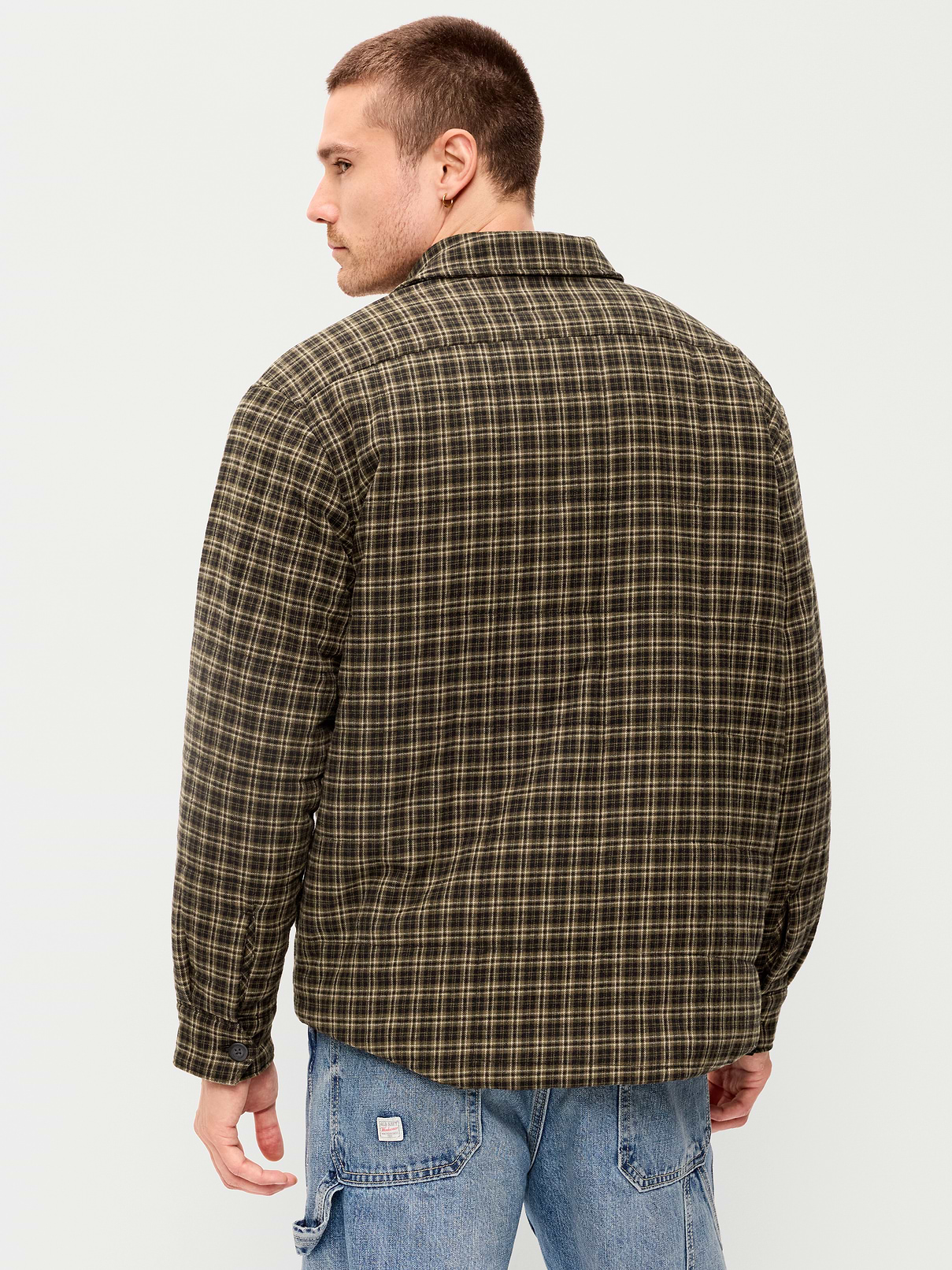 L'image numéro 2 présente Veste-chemise en flanelle à carreaux