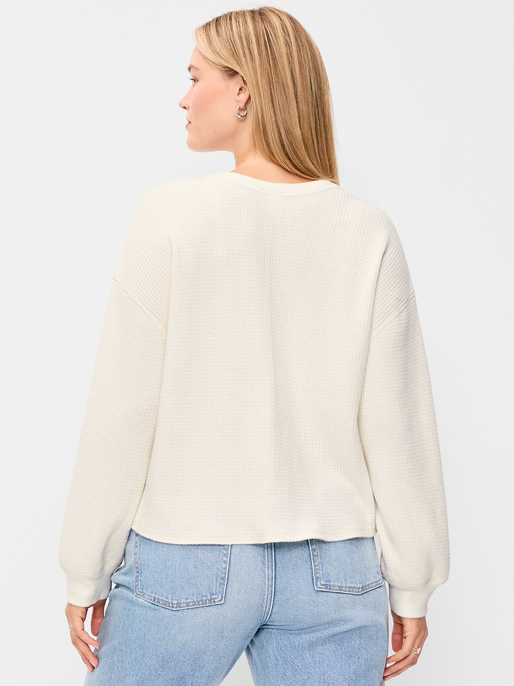 Image number 6 showing, Long-Sleeve Crew-Neck Henley T-Shirt