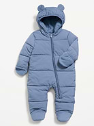 Image number 1 showing, Water-Resistant Unisex Frost Free Puffer Snowsuit for Baby