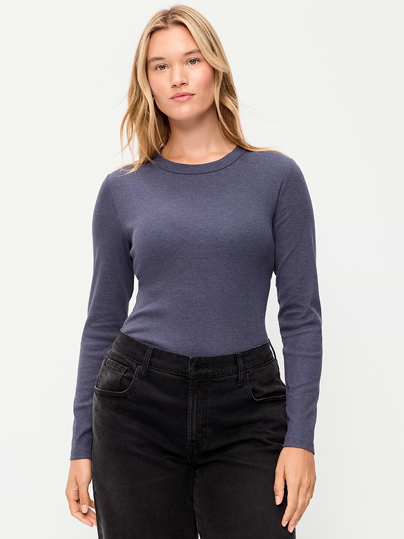 Snug Long-Sleeve Crew-Neck T-Shirt