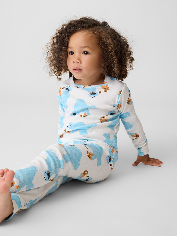 Image 2 de 4, Pyjama en coton biologique brossé Sesame Street pour Bébé et Tout-petit