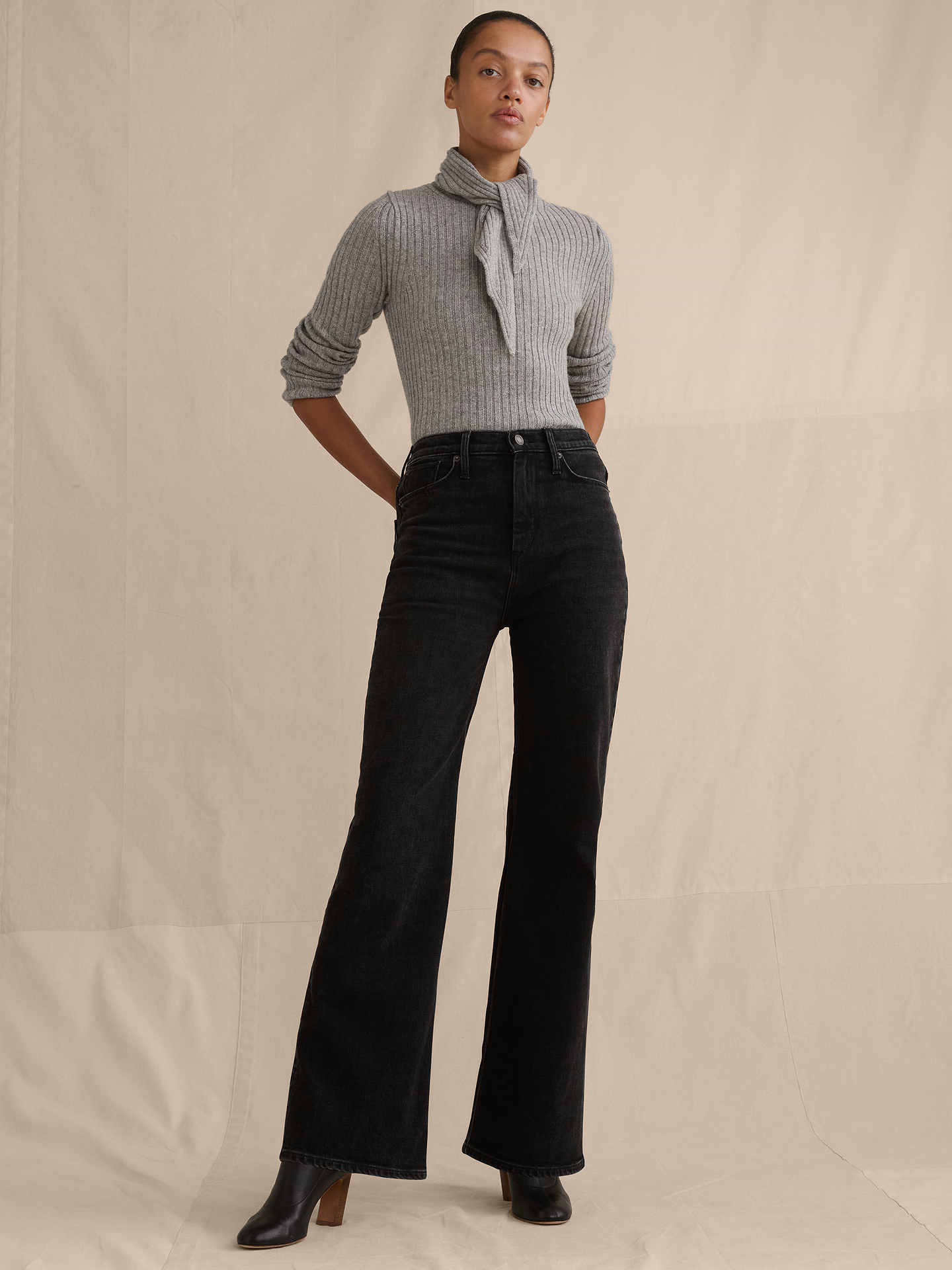 Image number 1 showing, Ultra High-Rise Flare Jean