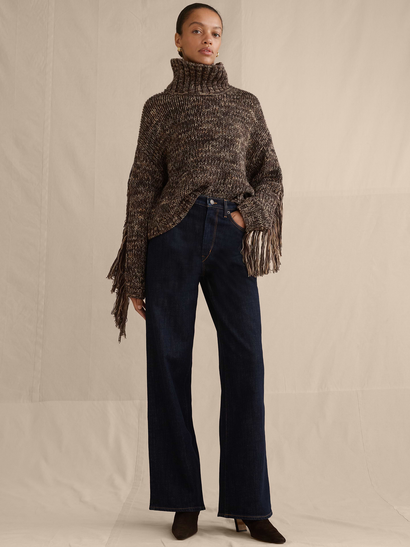 Image number 1 showing, High-Rise Relaxed Wide-Leg Jean