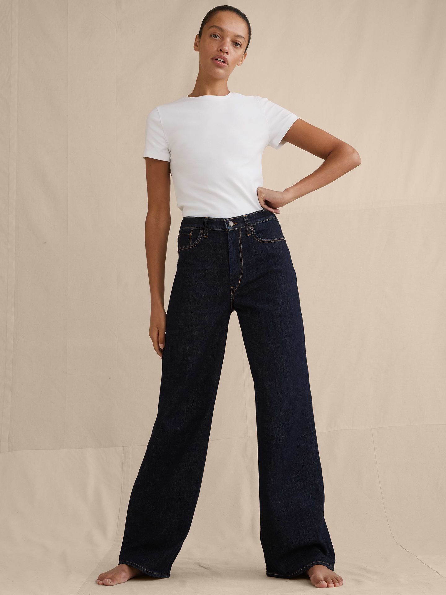 Image number 4 showing, High-Rise Relaxed Wide-Leg Jean