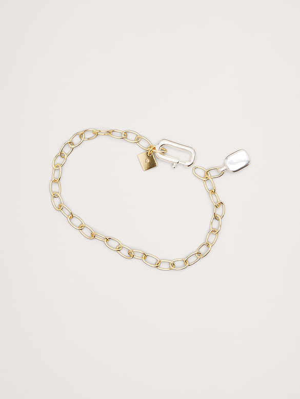 Bracelet à maillons deux tons