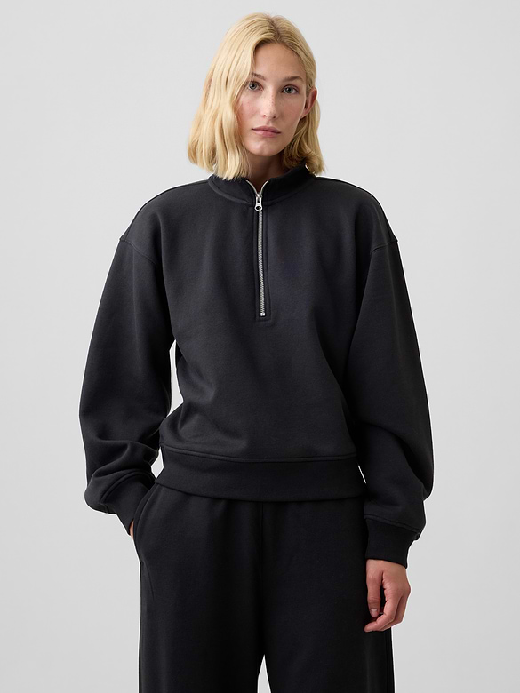 Relaxed Fleece Half-Zip Sweatshirt