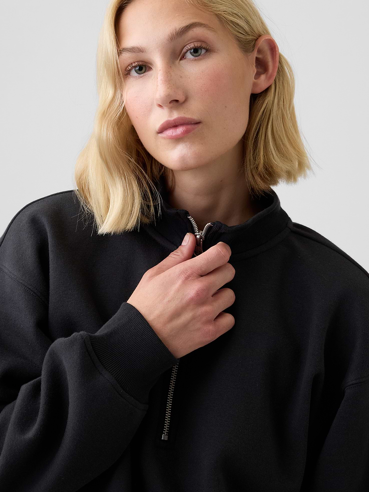 Image number 4 showing, Relaxed Fleece Half-Zip Sweatshirt