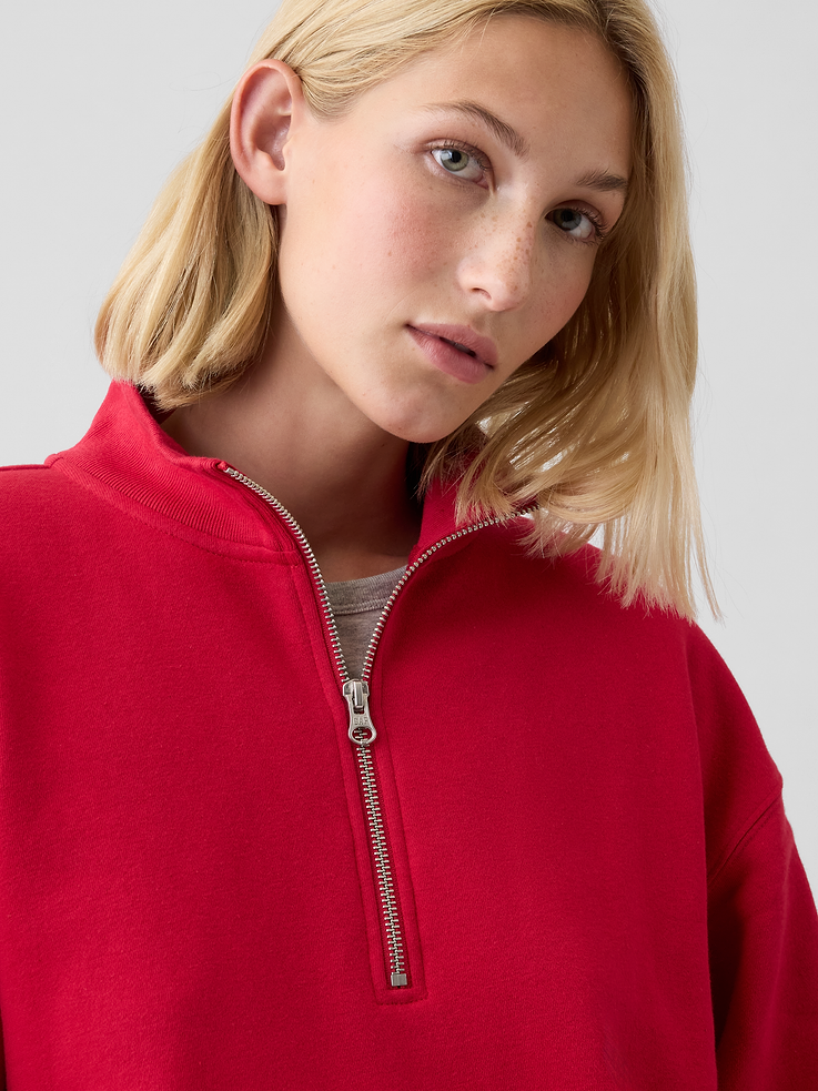 Image number 4 showing, Relaxed Fleece Half-Zip Sweatshirt