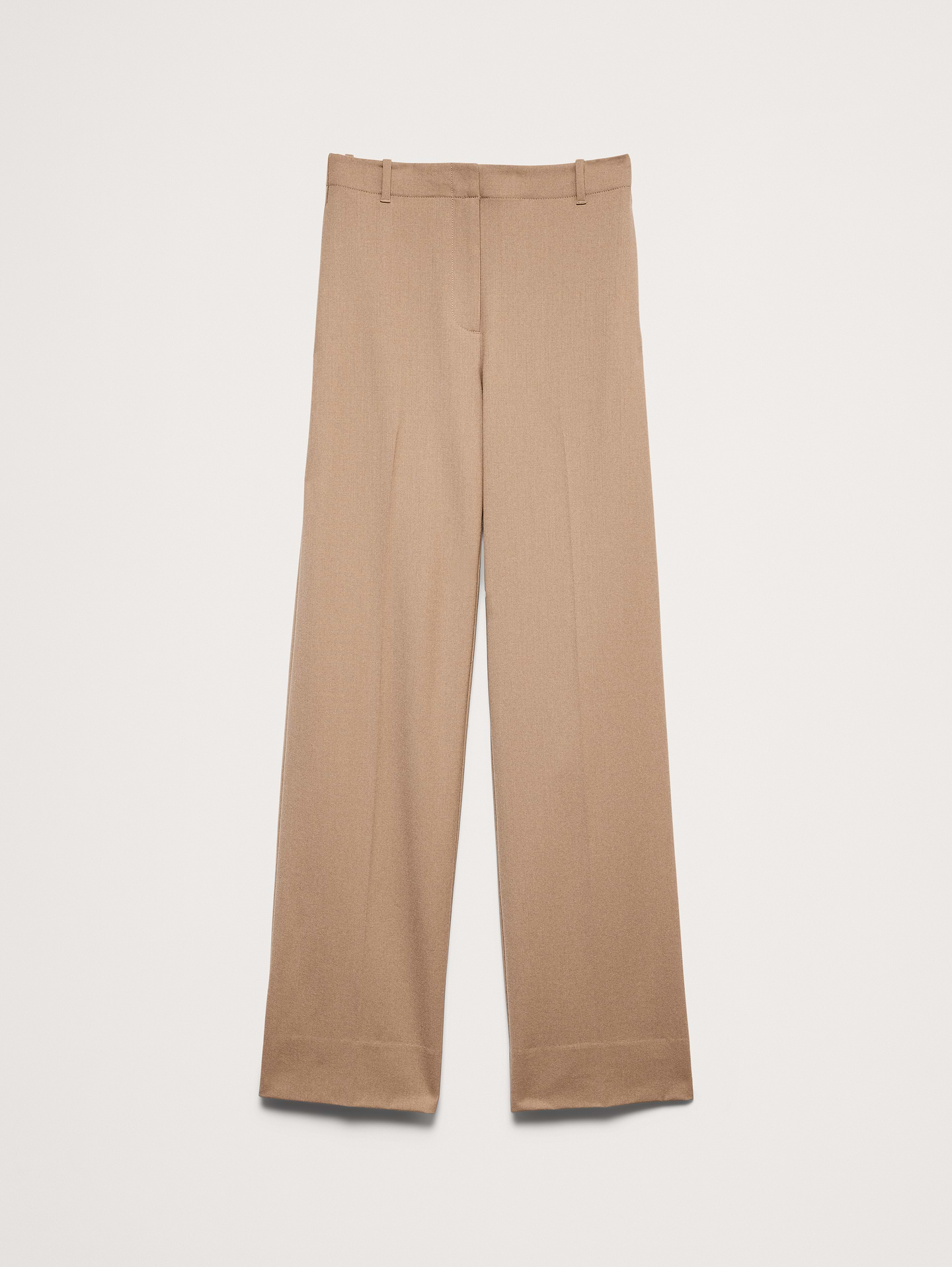 Image number 6 showing, Ultra High-Rise Modern Straight Italian Lightweight Wool Pant