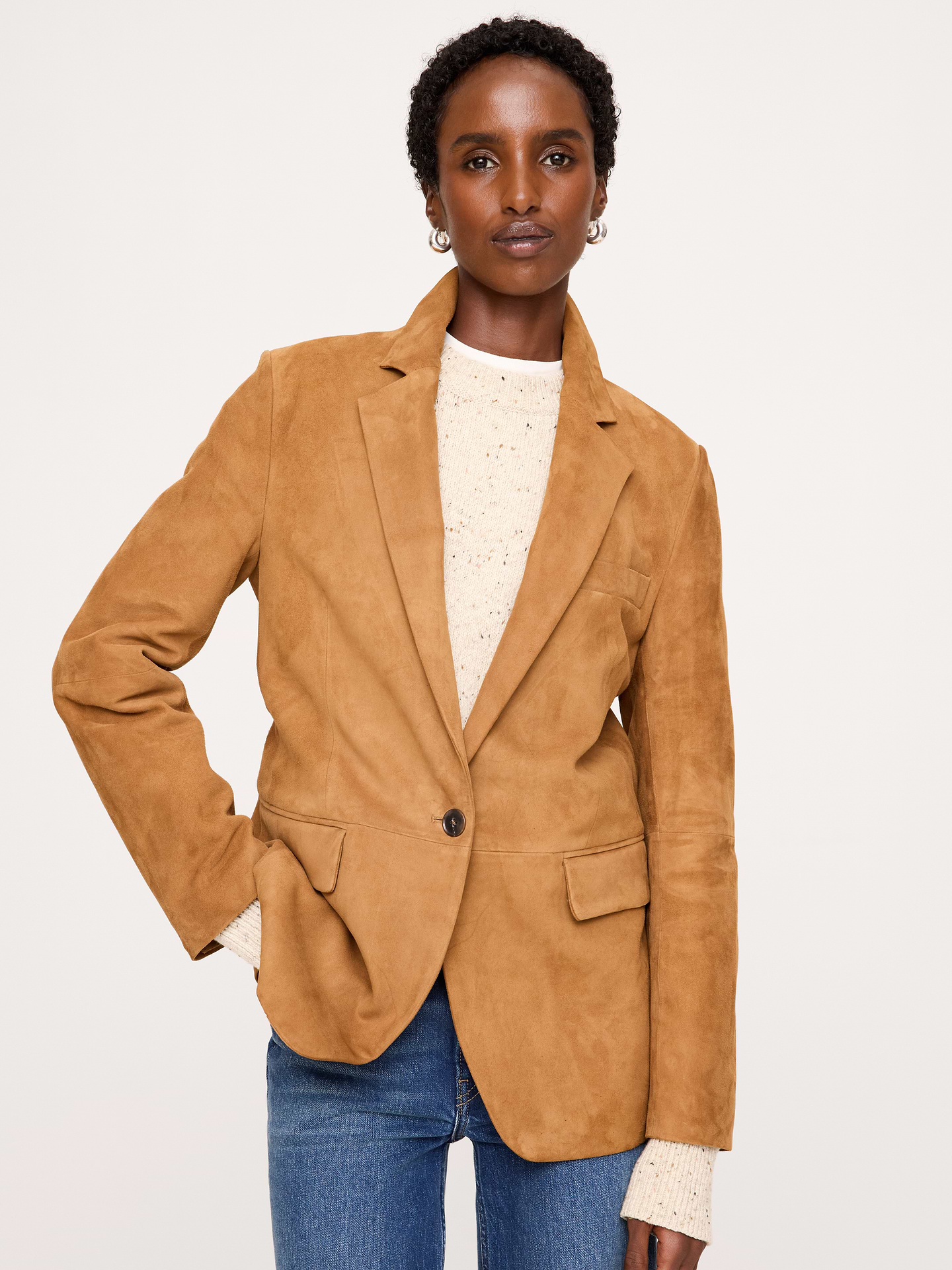 L'image numéro 4 présente Blazer en suède