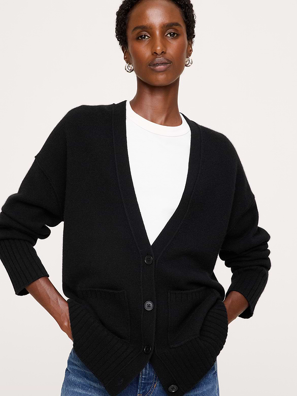 Oversized Cashmere Boyfriend Cardigan