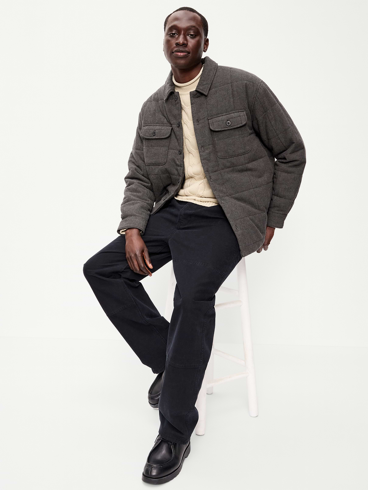 L'image numéro 3 présente Veste-chemise en flanelle à carreaux