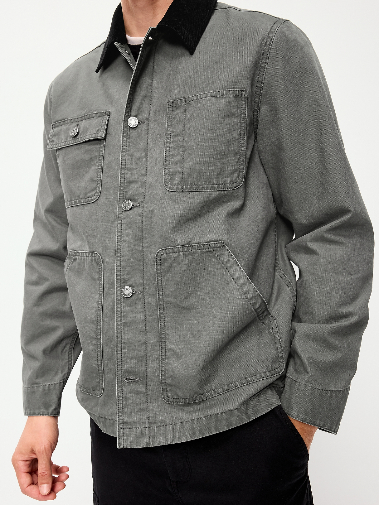 Loose Canvas Workwear Jacket | Old Navy