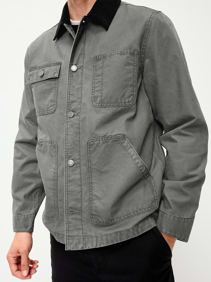 Image number 5 showing, Loose Canvas Workwear Jacket