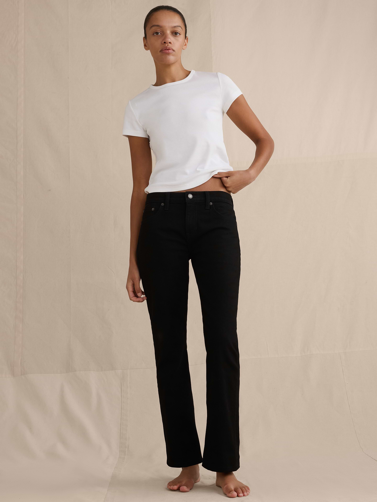 Image number 4 showing, Low-Rise Kick-Straight Jean