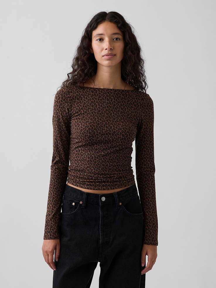 Image number 1 showing, CloseKnit Jersey Scoop-Back T-Shirt