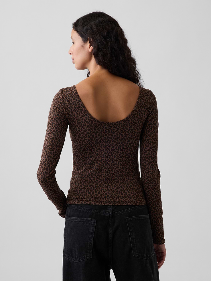 Image number 3 showing, CloseKnit Jersey Scoop-Back T-Shirt
