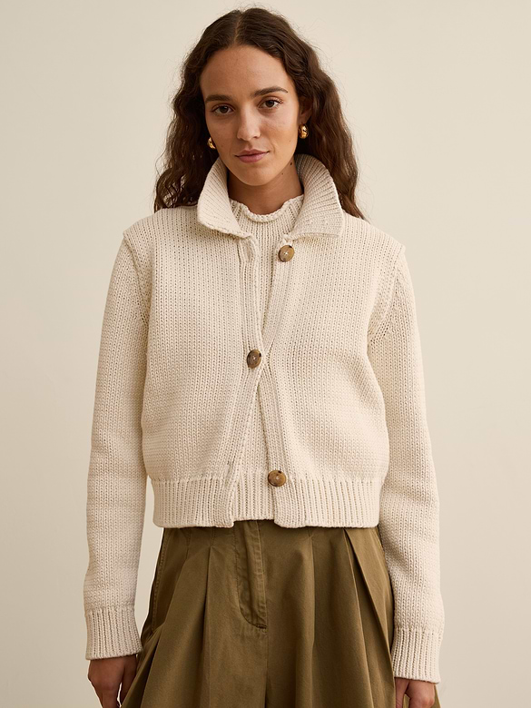 Banana Republic x La Ligne The Cropped Cotton Cardigan