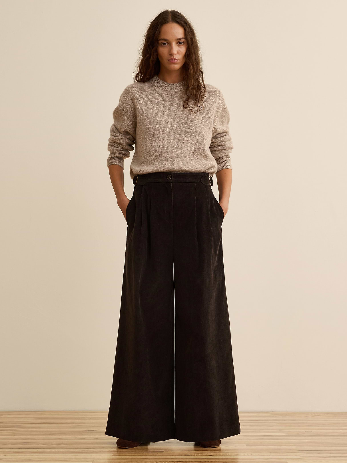 パンツ 80s banana republic wide corduroy pants Banana Republic x La Ligne | The Wide-Leg Cotton Corduroy Pant