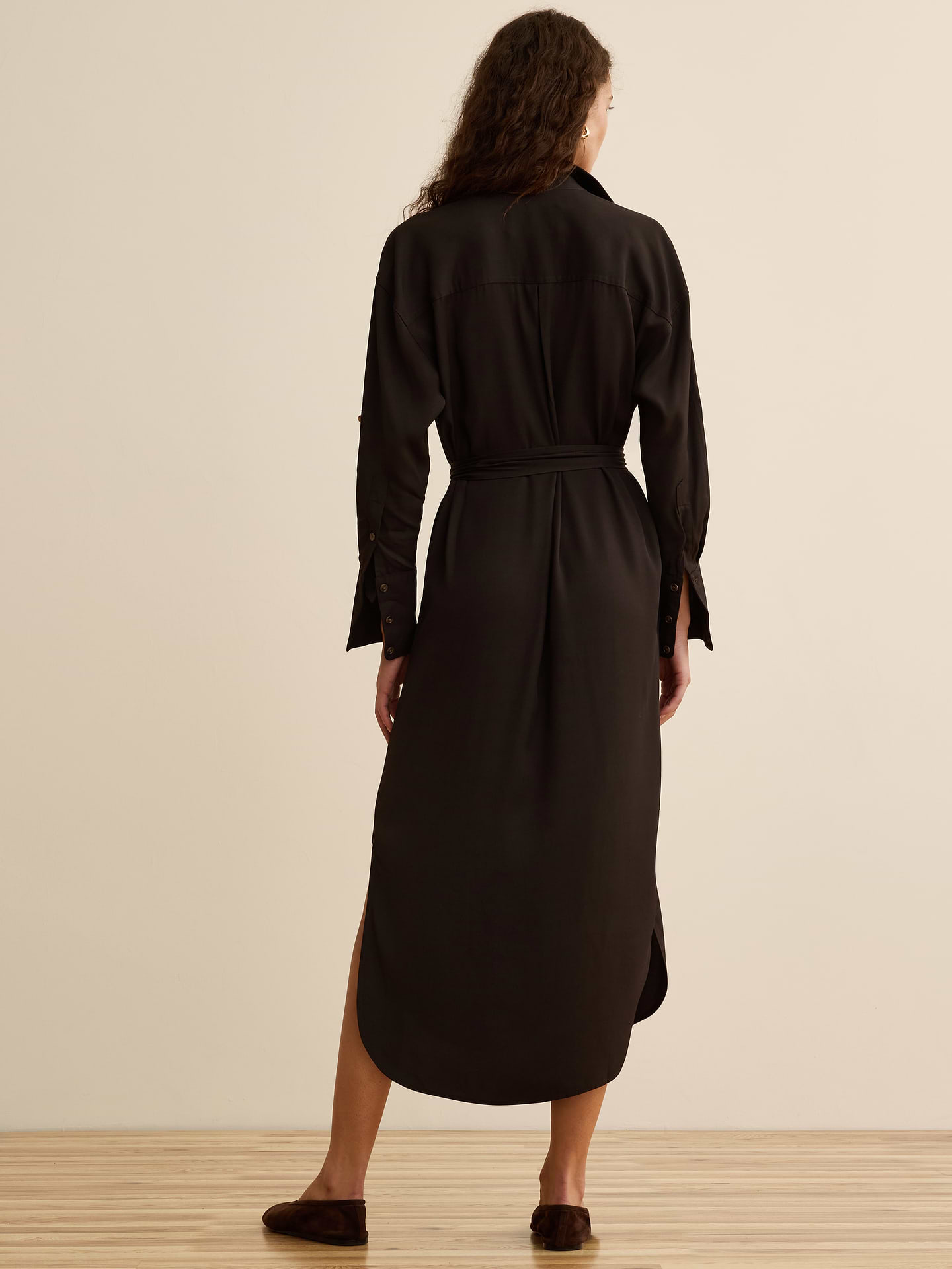 Image number 2 showing, Banana Republic x La Ligne | The Viscose Midi Shirt Dress