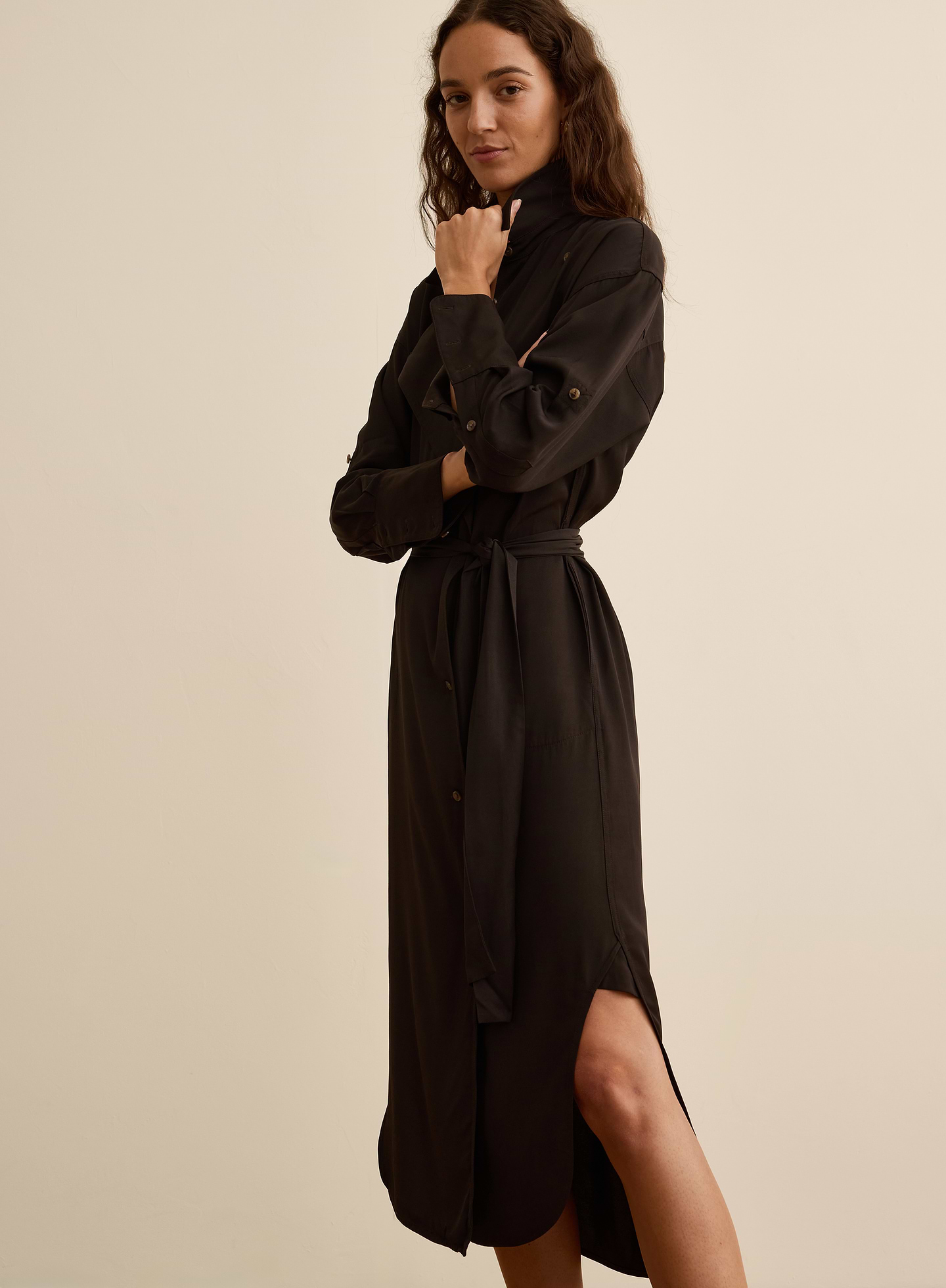 Image number 3 showing, Banana Republic x La Ligne | The Viscose Midi Shirt Dress