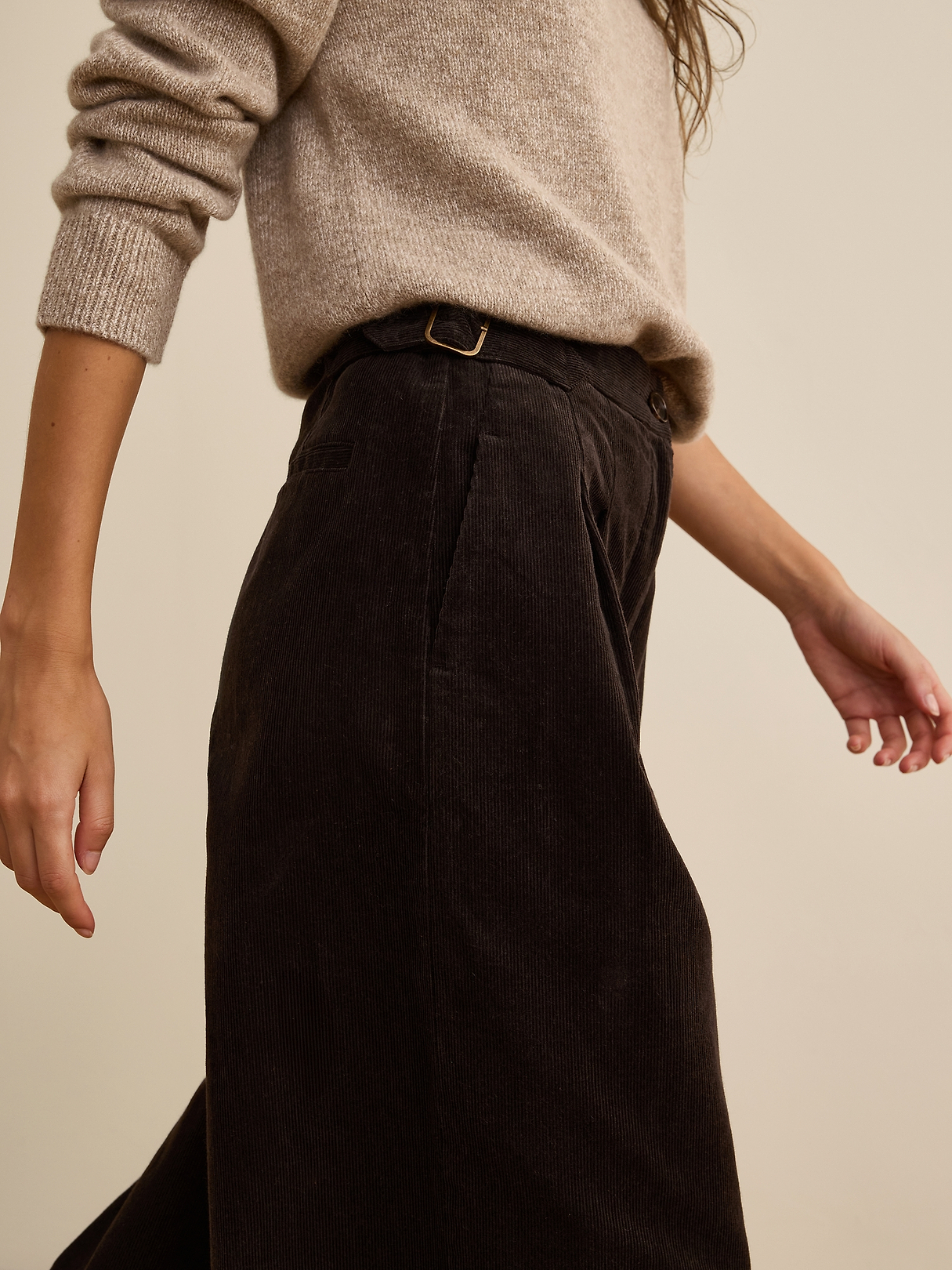 Banana Republic x La Ligne | The Wide-Leg Cotton Corduroy Pant