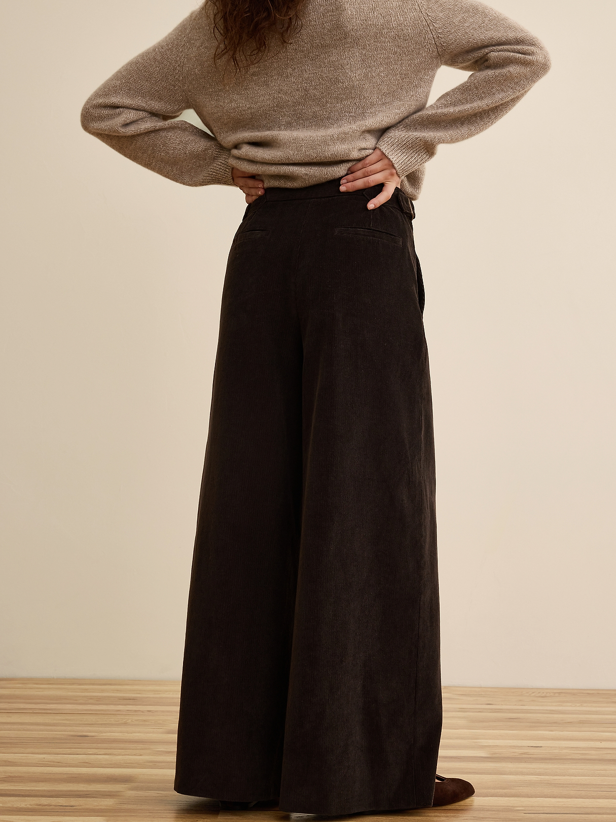 Banana Republic x La Ligne | The Wide-Leg Cotton Corduroy Pant