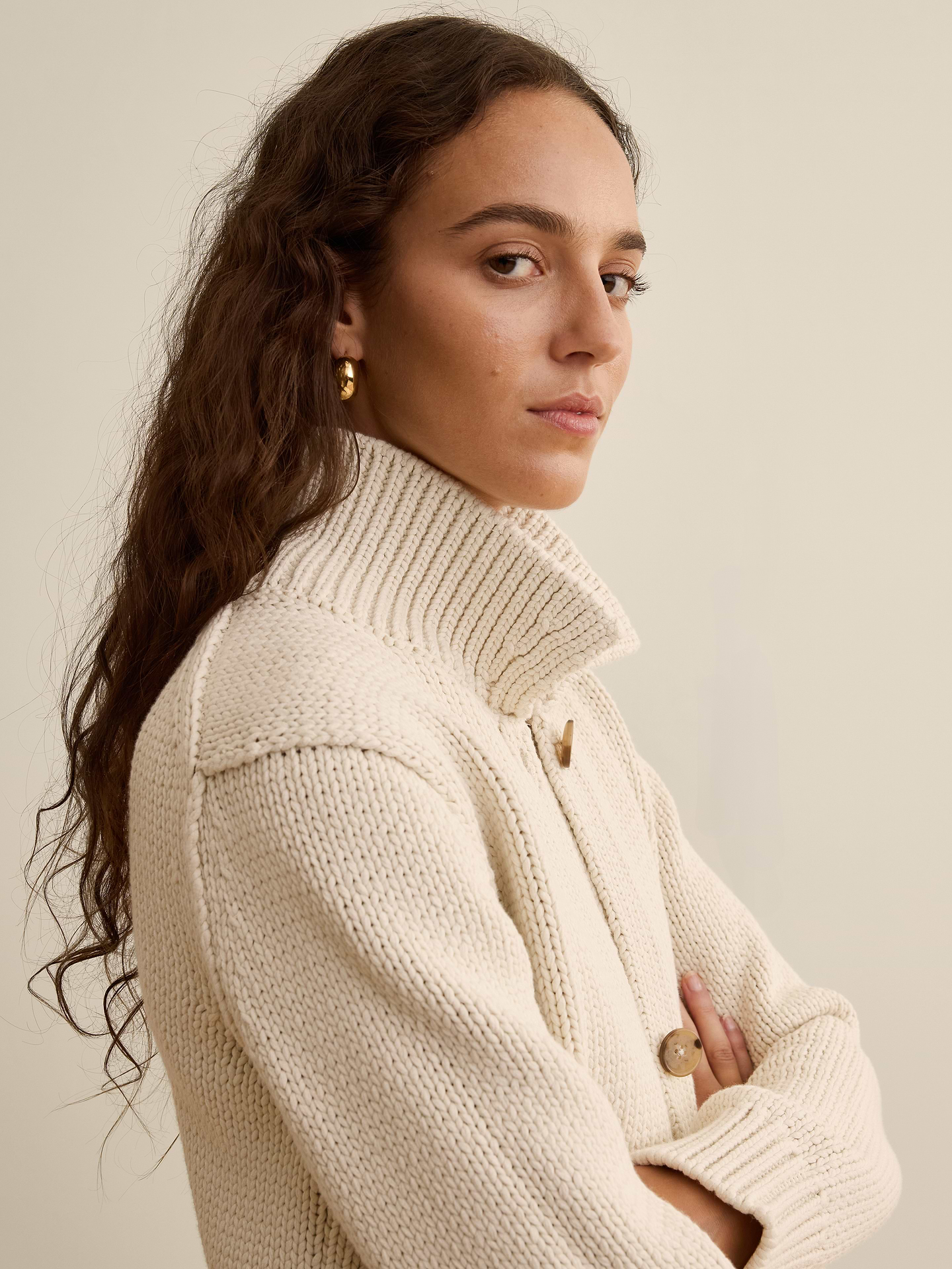 Image number 3 showing, Banana Republic x La Ligne | The Cropped Cotton Cardigan