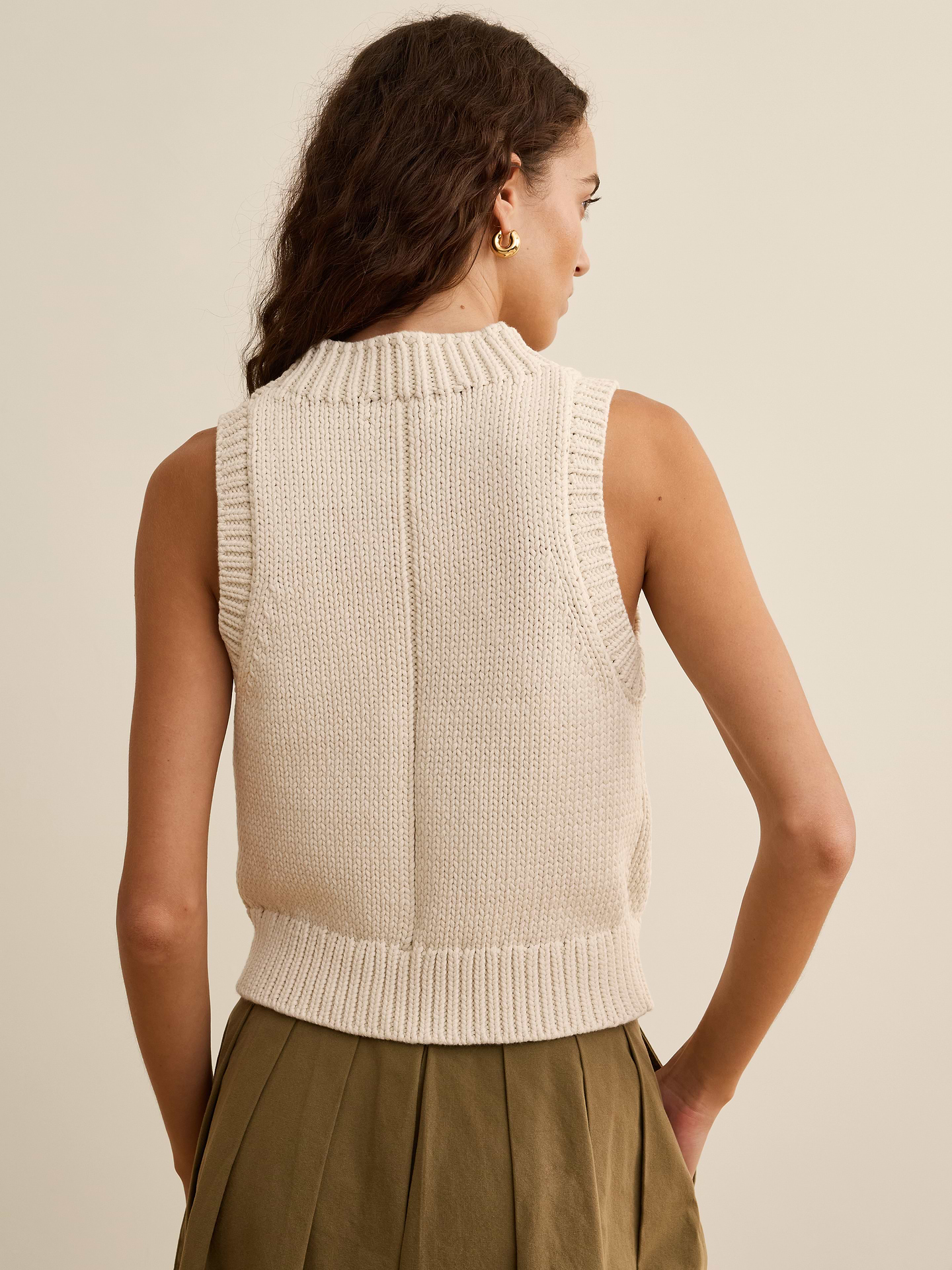 Image number 2 showing, Banana Republic x La Ligne | The Cropped Cotton Sweater Tank