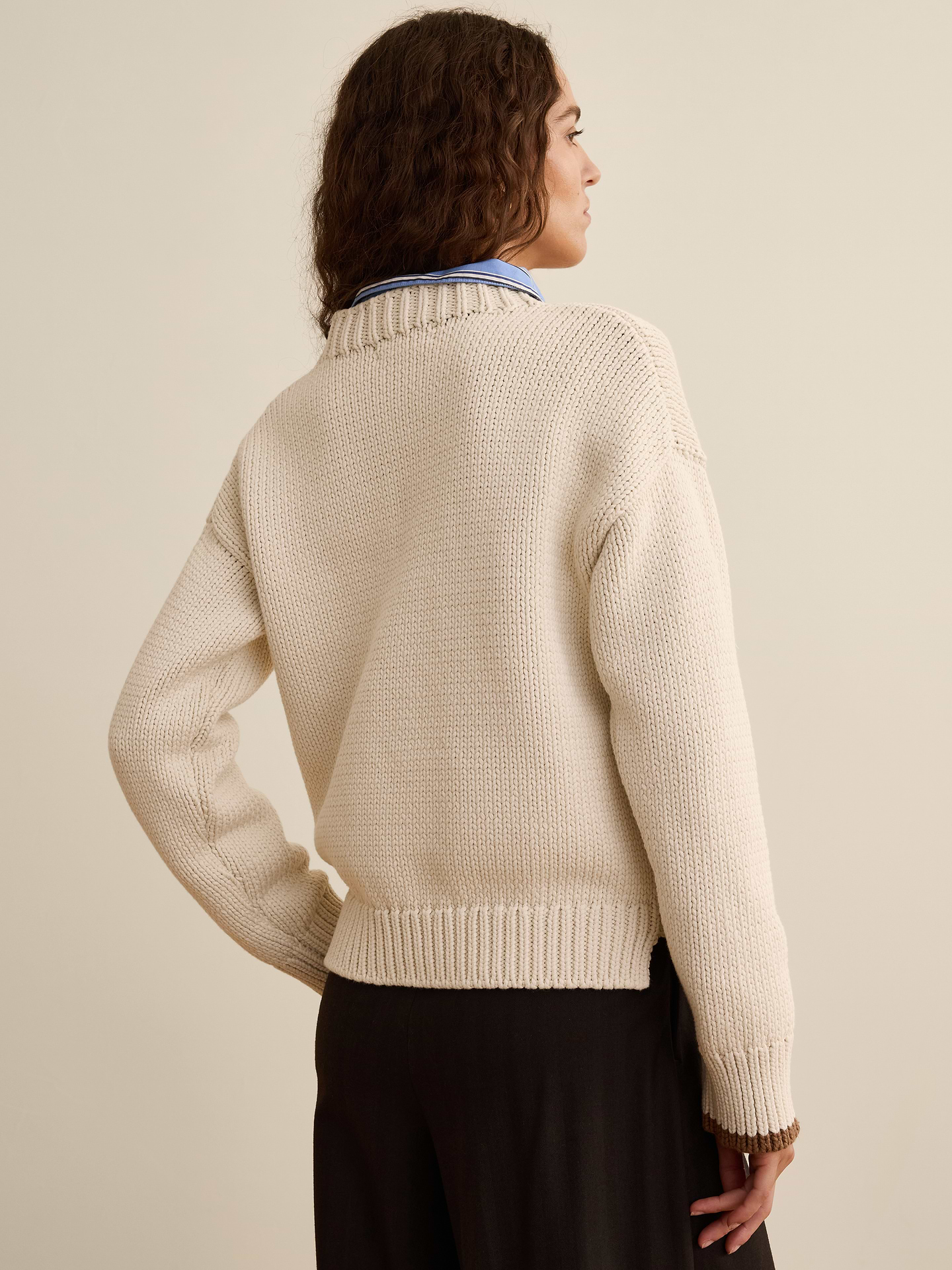 Image number 2 showing, Banana Republic x La Ligne | The Cotton Crew-Neck Sweater