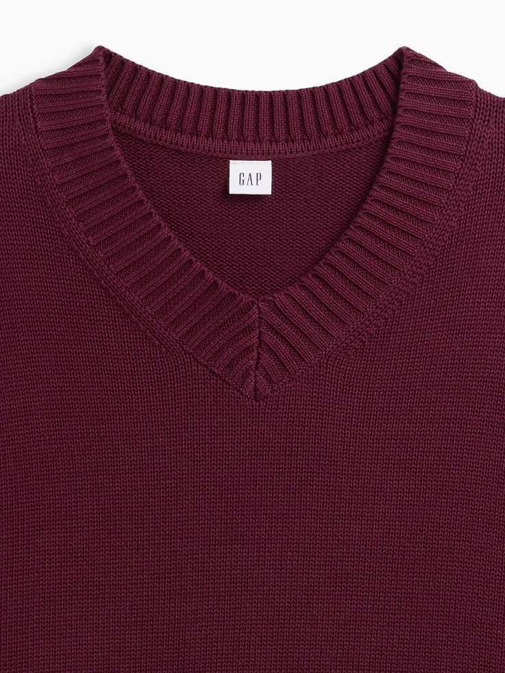 Image 4 of 5, Oversized V-Neck Sweater
