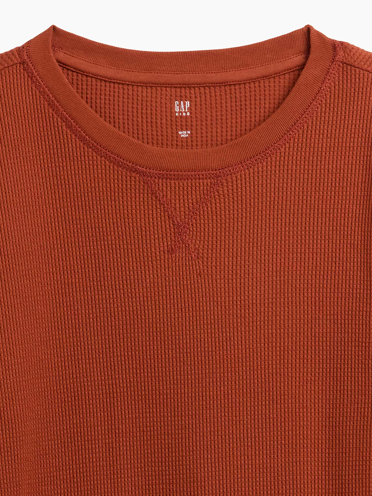 Image number 2 showing, Kids Waffle-Knit Crewneck T-Shirt