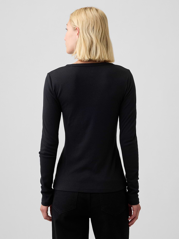 Image number 2 showing, Modern Ribbed Crewneck T-Shirt