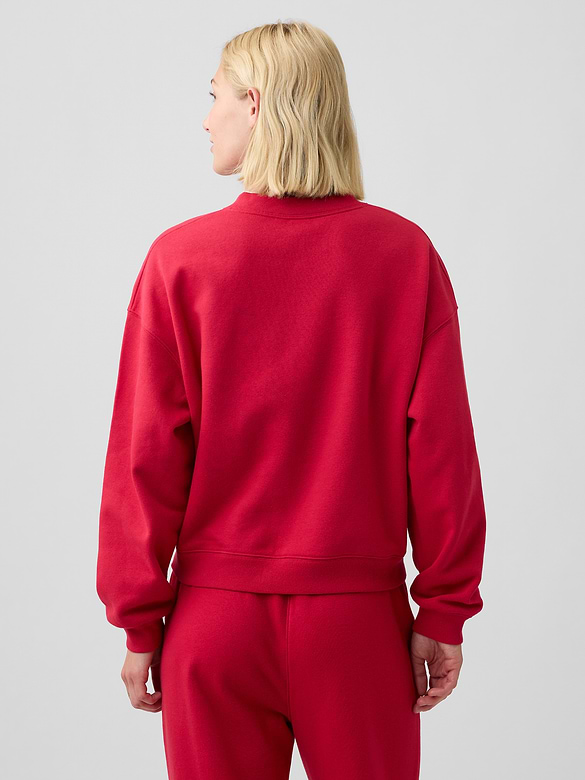 Oversized Wedge V-Neck Sweatshirt