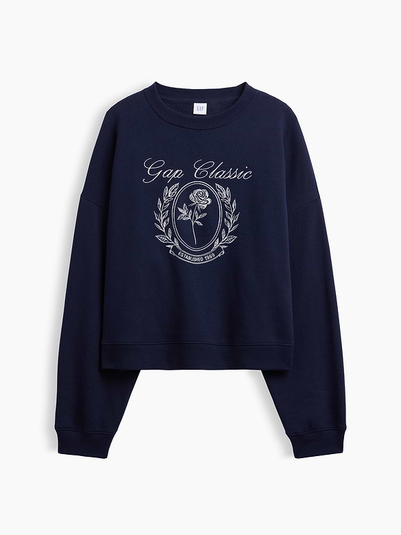 Relaxed Wedge Crewneck Sweatshirt