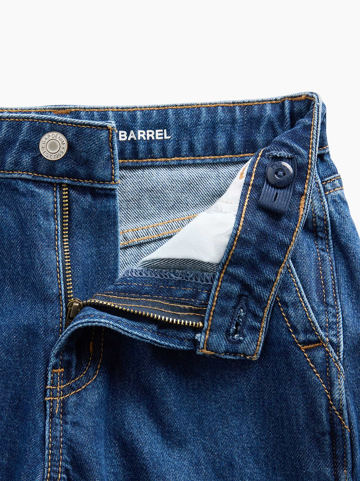 Image number 7 showing, Kids High Rise Barrel Cargo Jeans