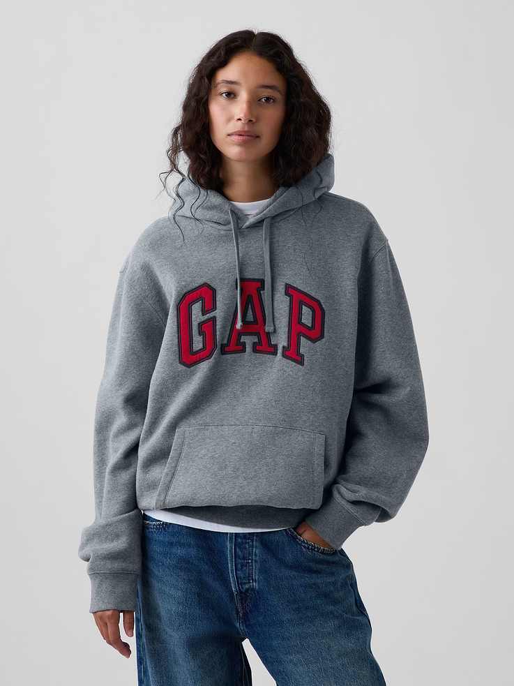 L'image numéro 5 présente Chandail à capuchon VintageDoux avec logo incurvé pour Adulte