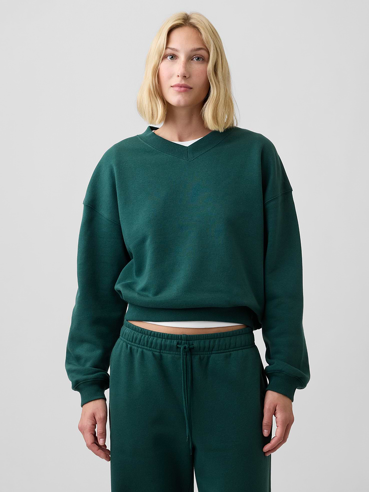 Image number 1 showing, Oversized Wedge V-Neck Sweatshirt