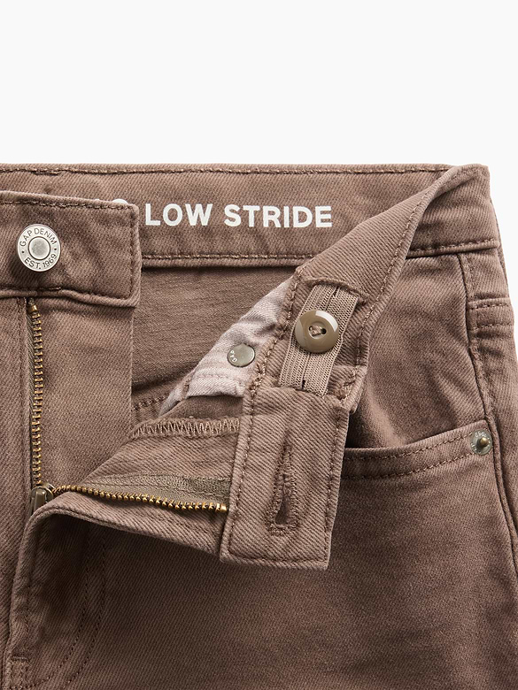 Kids Low Rise Stride Bow Pocket Wide-Leg Jeans