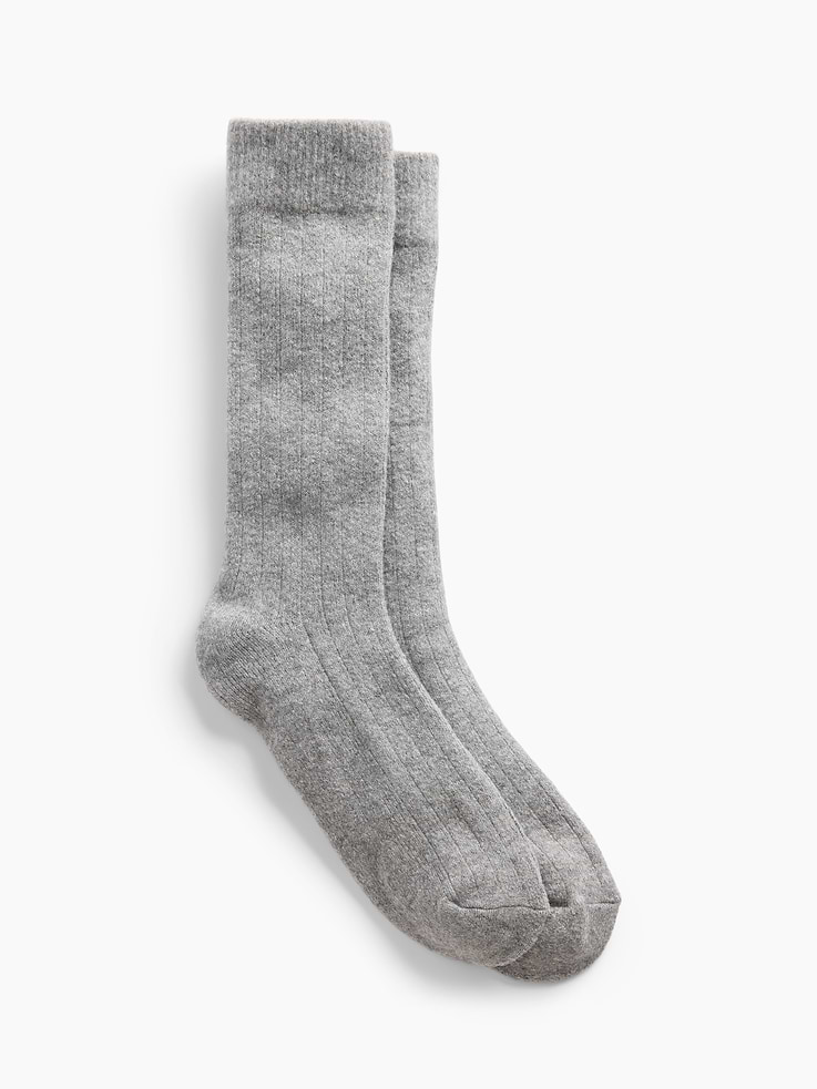 Image 1 of 3, Supersoft knit cotton-blend crew socks., Ribbed top., Reinforced toe and heel., Product #1185054