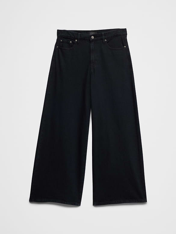 Wide-Leg Mid-Rise Jean