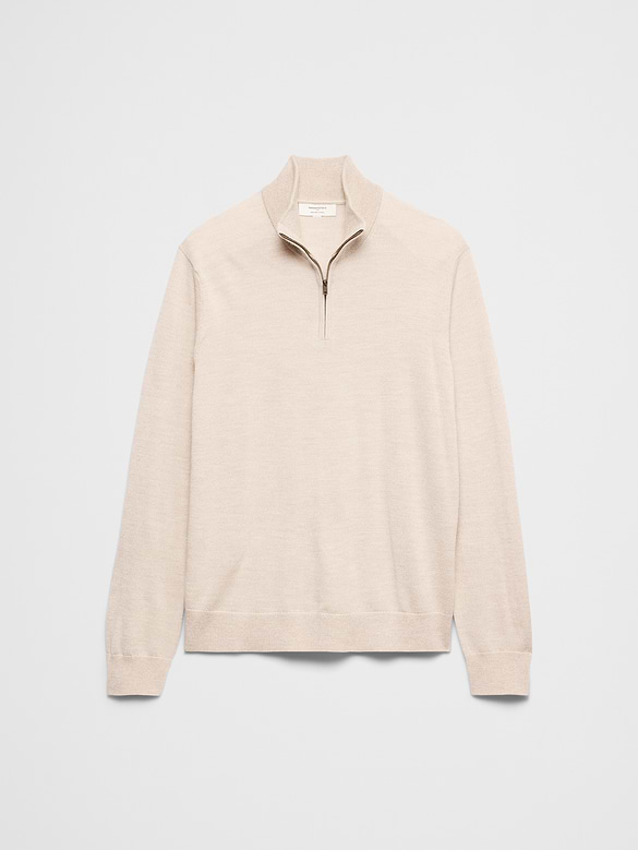 Merino Wool Quarter-Zip Sweater