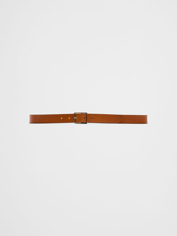 Leather Casual Square-Buckle Belt
