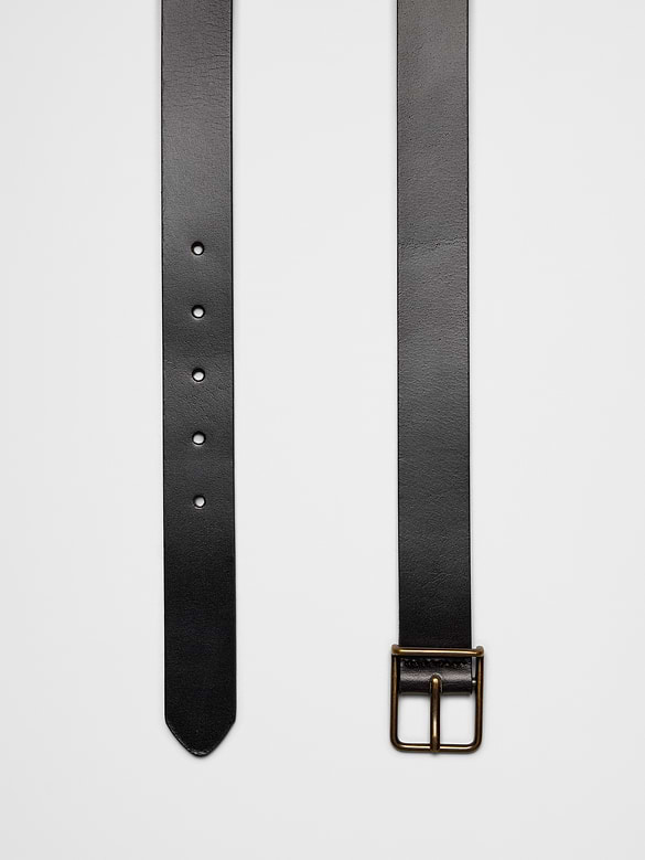 Leather Casual Square-Buckle Belt